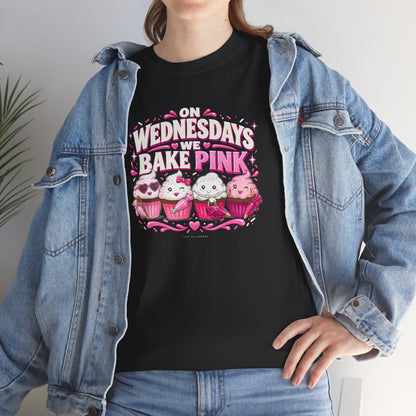 On Wednesdays We Bake Pink T-Shirt