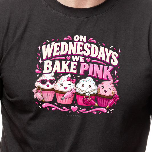 On Wednesdays We Bake Pink T-Shirt